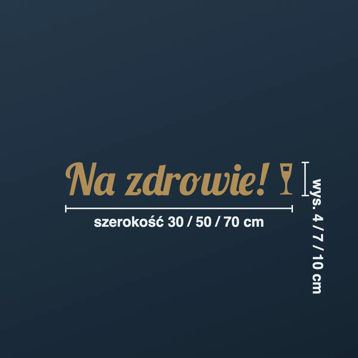 Naklejka sylwestrowa „Na zdrowie!”
