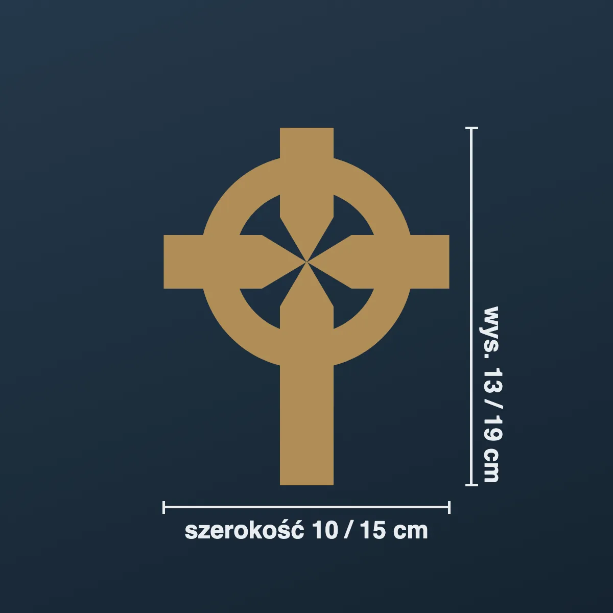 Naklejka na nagrobek i znicz — krzyż celtycki