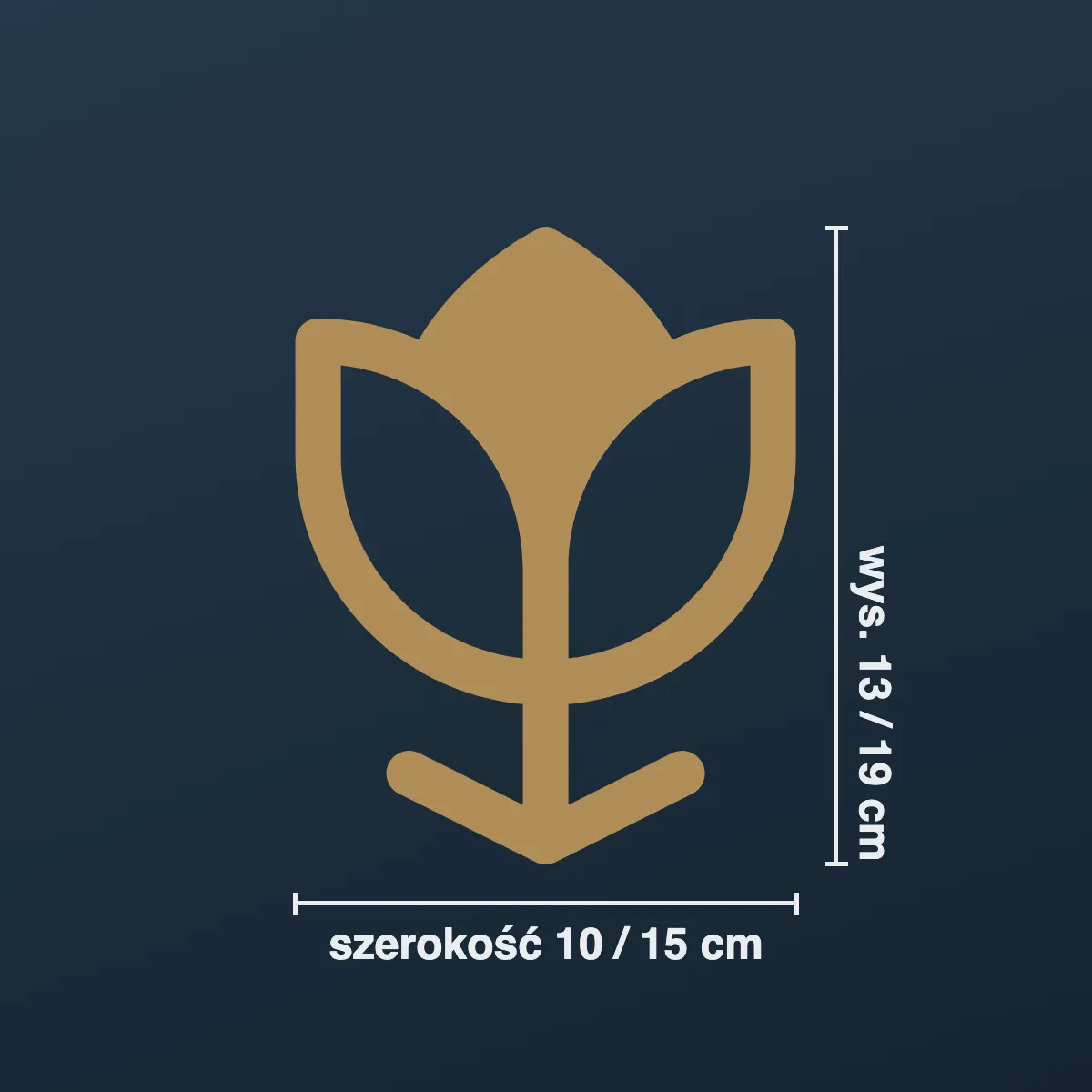 Naklejka na nagrobek i znicz — tulipan