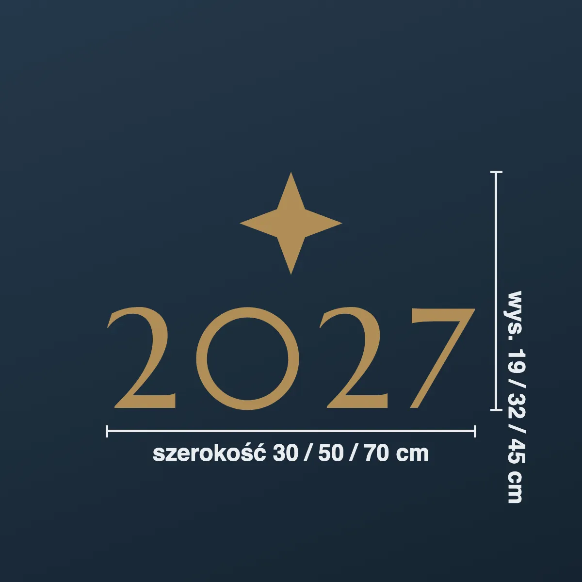 Naklejka sylwestrowa „2027”