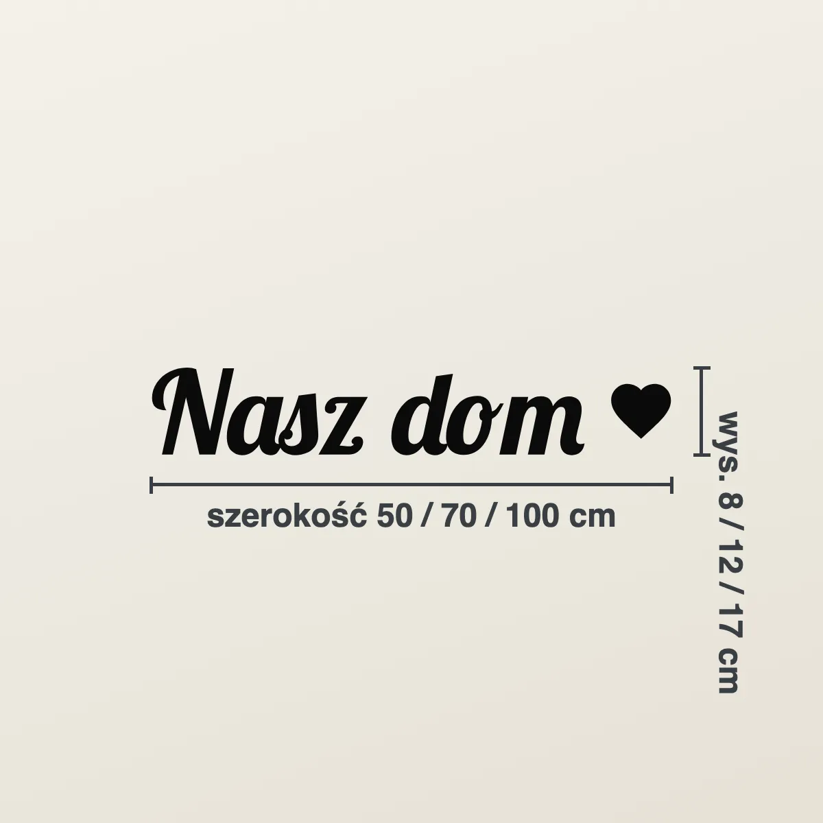 Napis na ścianę „Nasz dom”