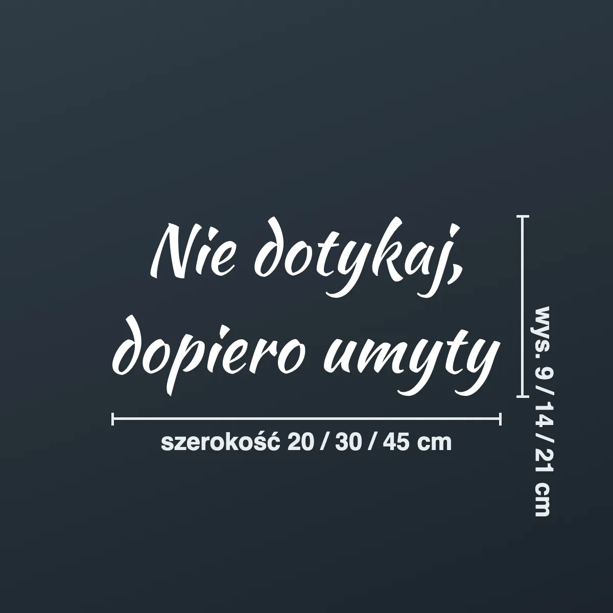 Śmieszna naklejka na auto „Nie dotykaj, dopiero umyty”