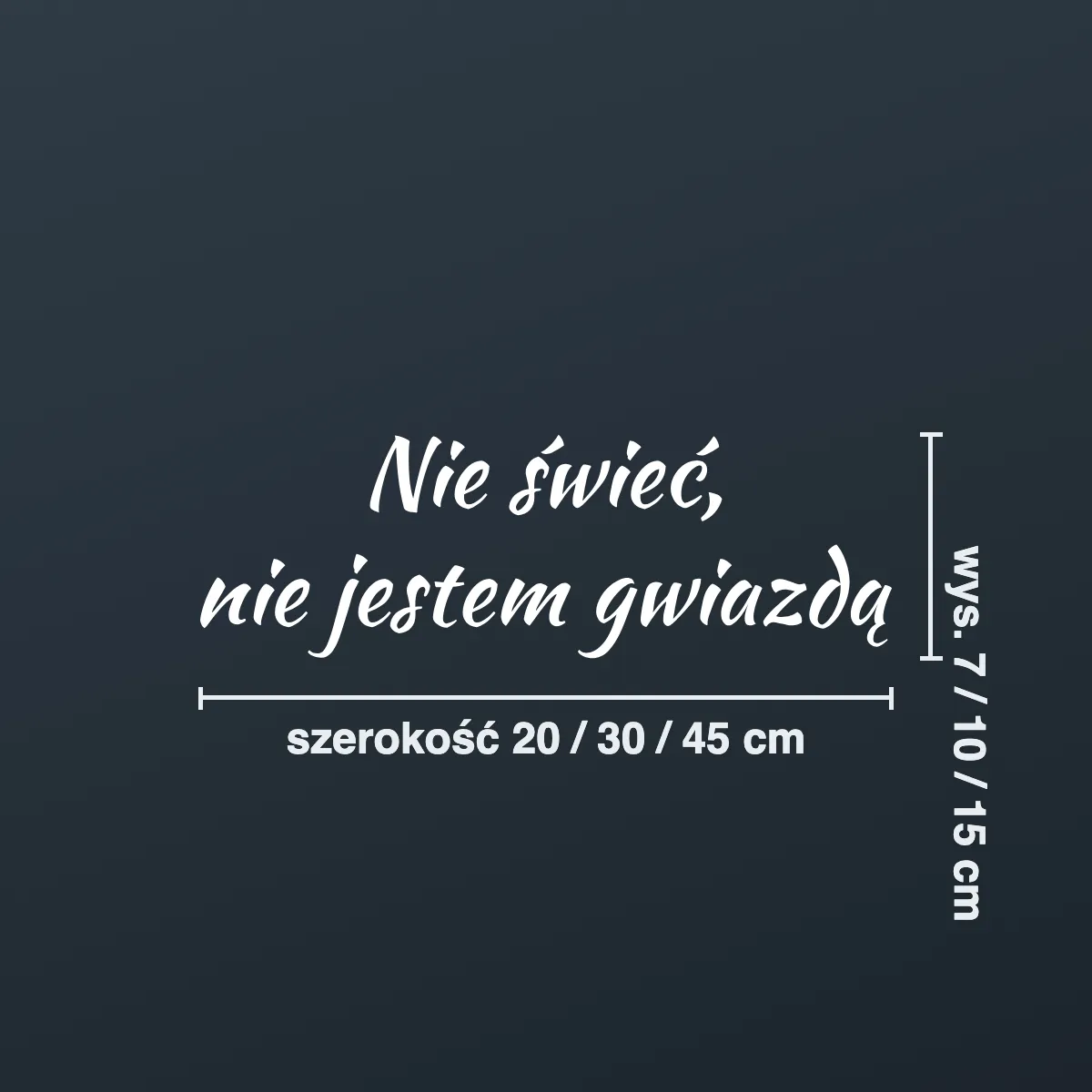 Śmieszna naklejka na auto „Nie świeć, nie jestem gwiazdą”