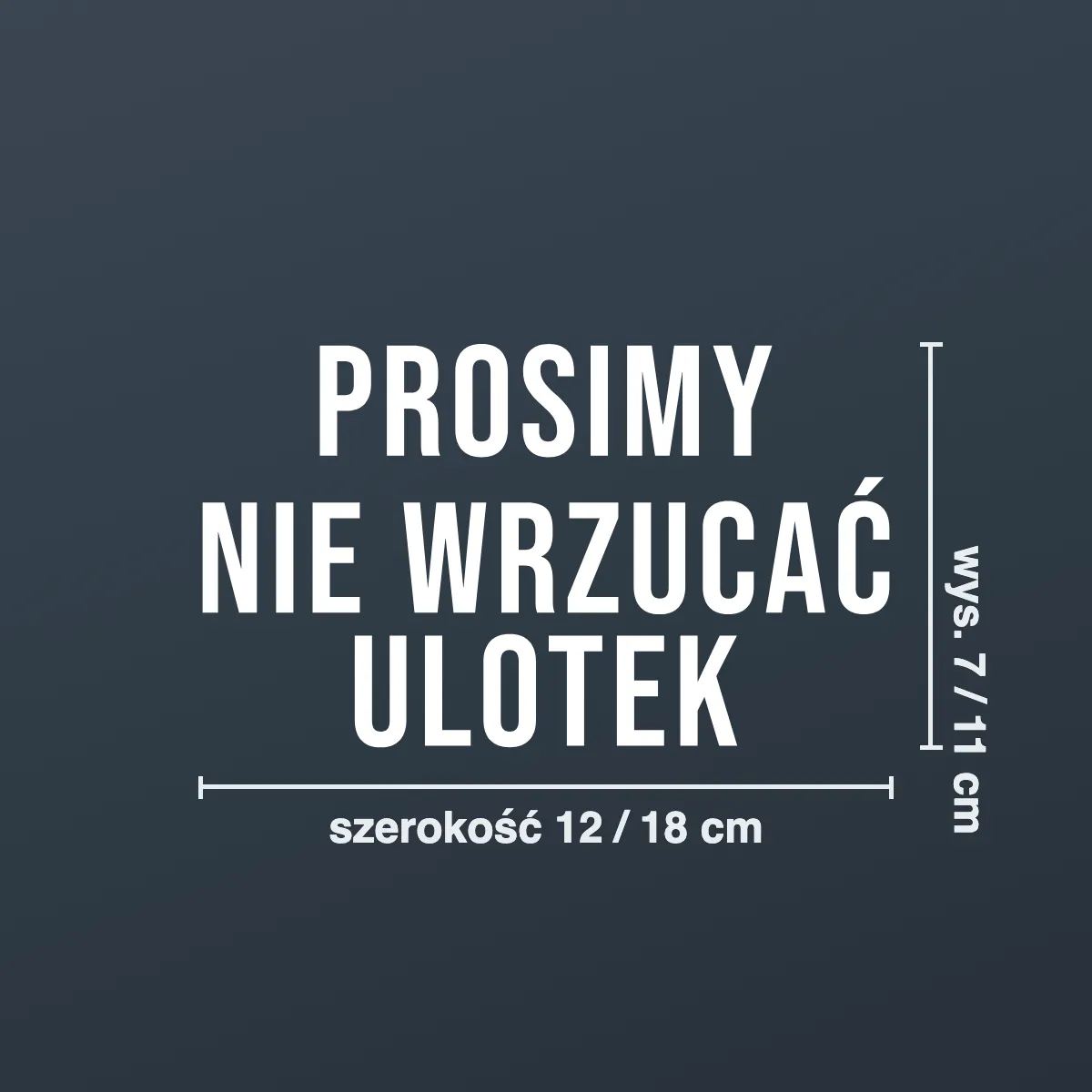 Naklejka na skrzynkę „Prosimy nie wrzucać ulotek”