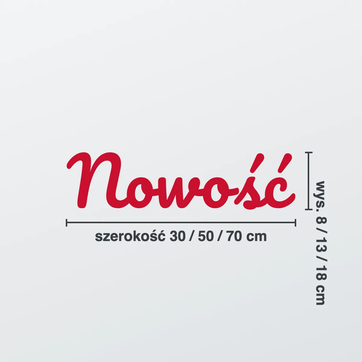Naklejka informacyjna „Nowość”