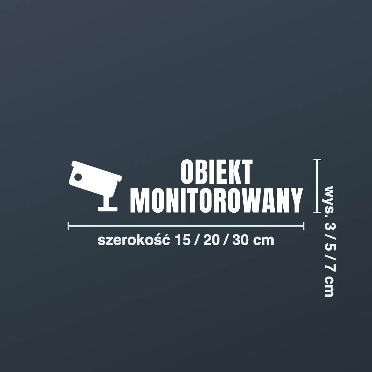 Naklejka „Obiekt monitorowany” z kamerą