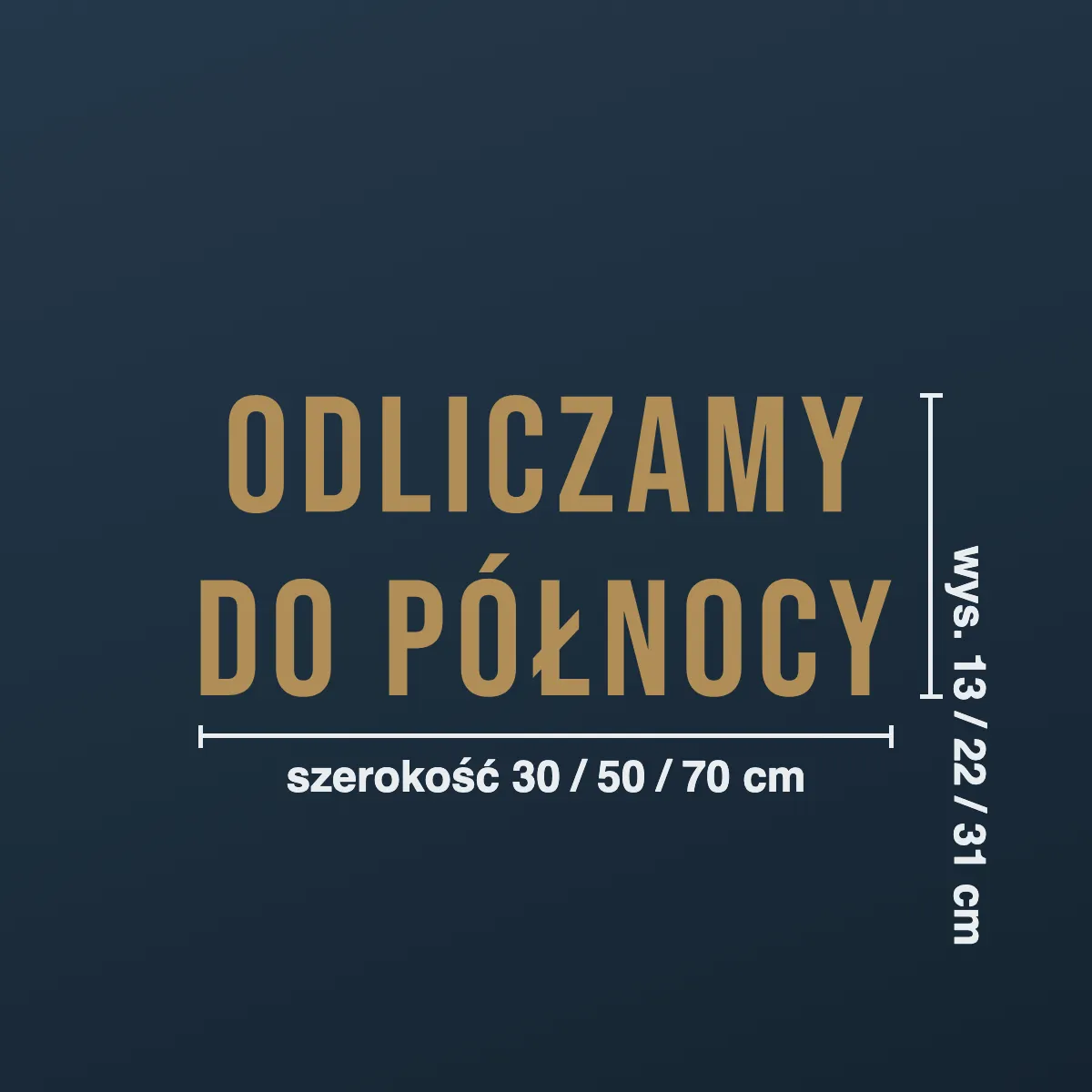 Naklejka sylwestrowa „Odliczamy do północy”