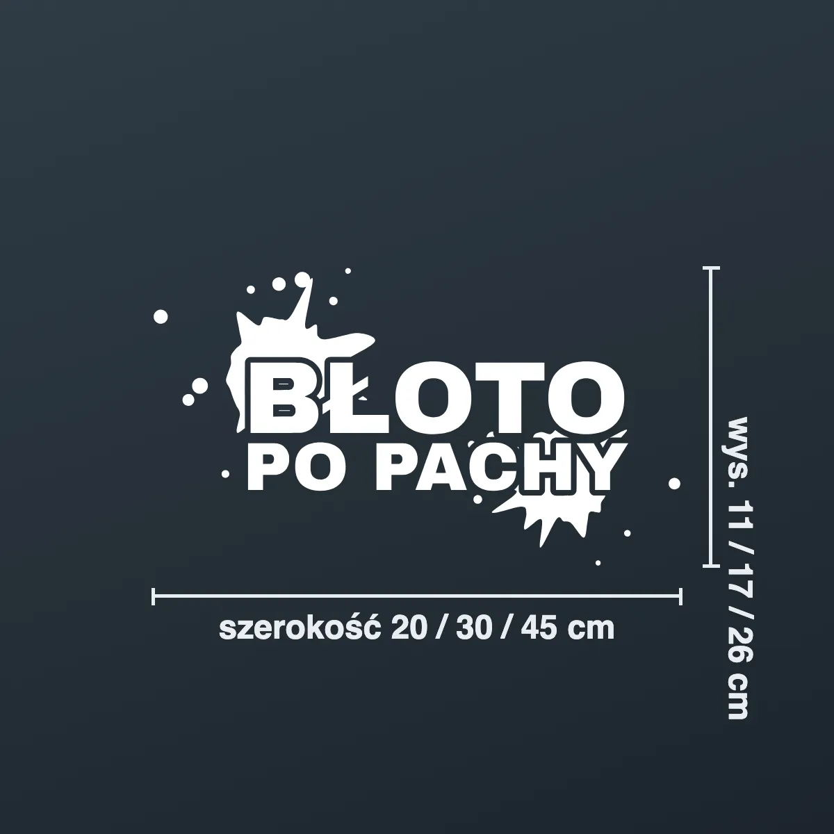 Naklejka offroad „Błoto po pachy”