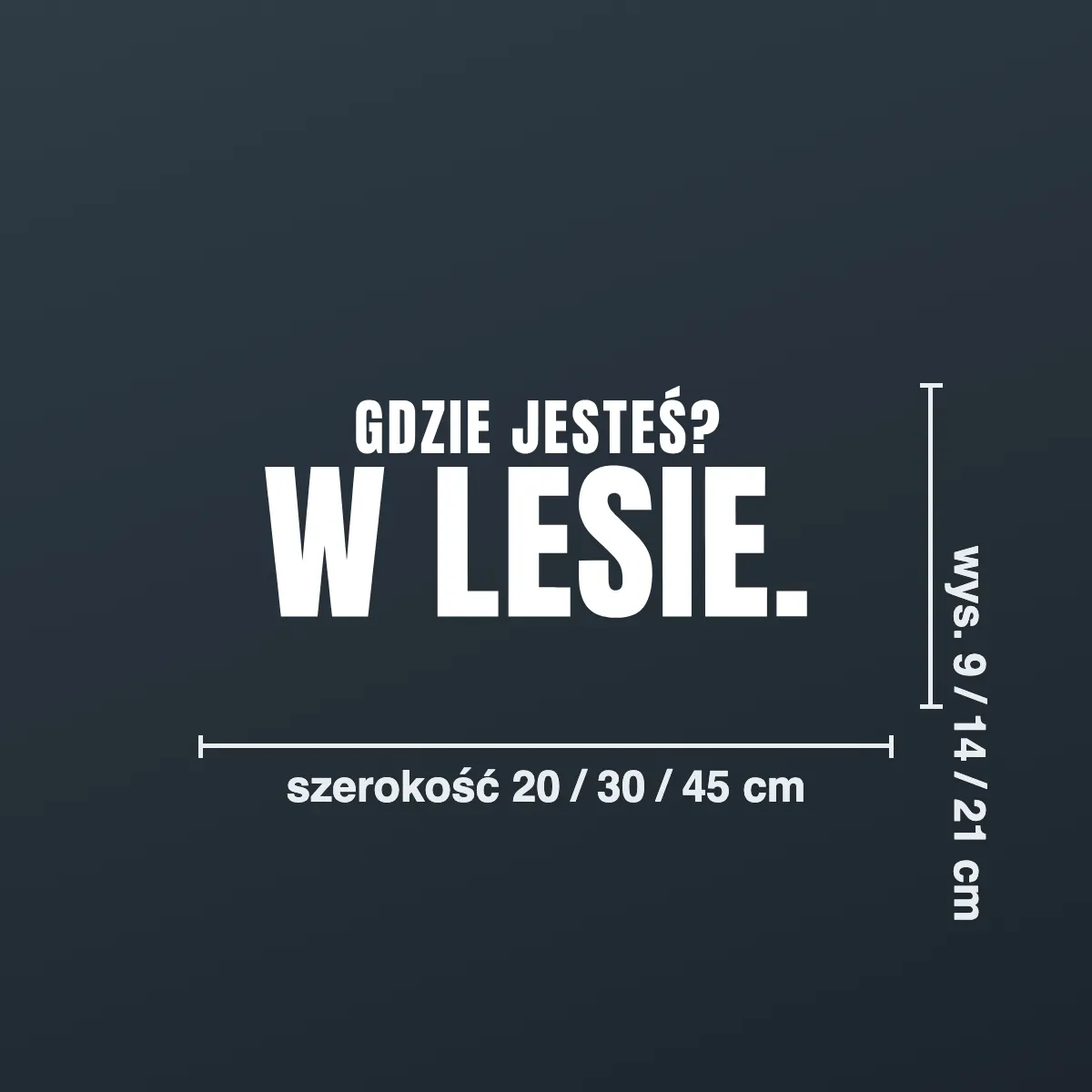 Naklejka offroad „Gdzie jesteś? W lesie.”