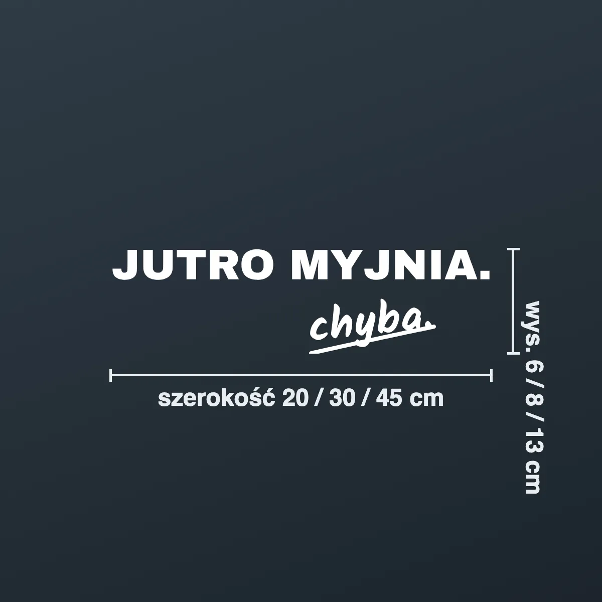 Naklejka offroad „Jutro myjnia. chyba.”