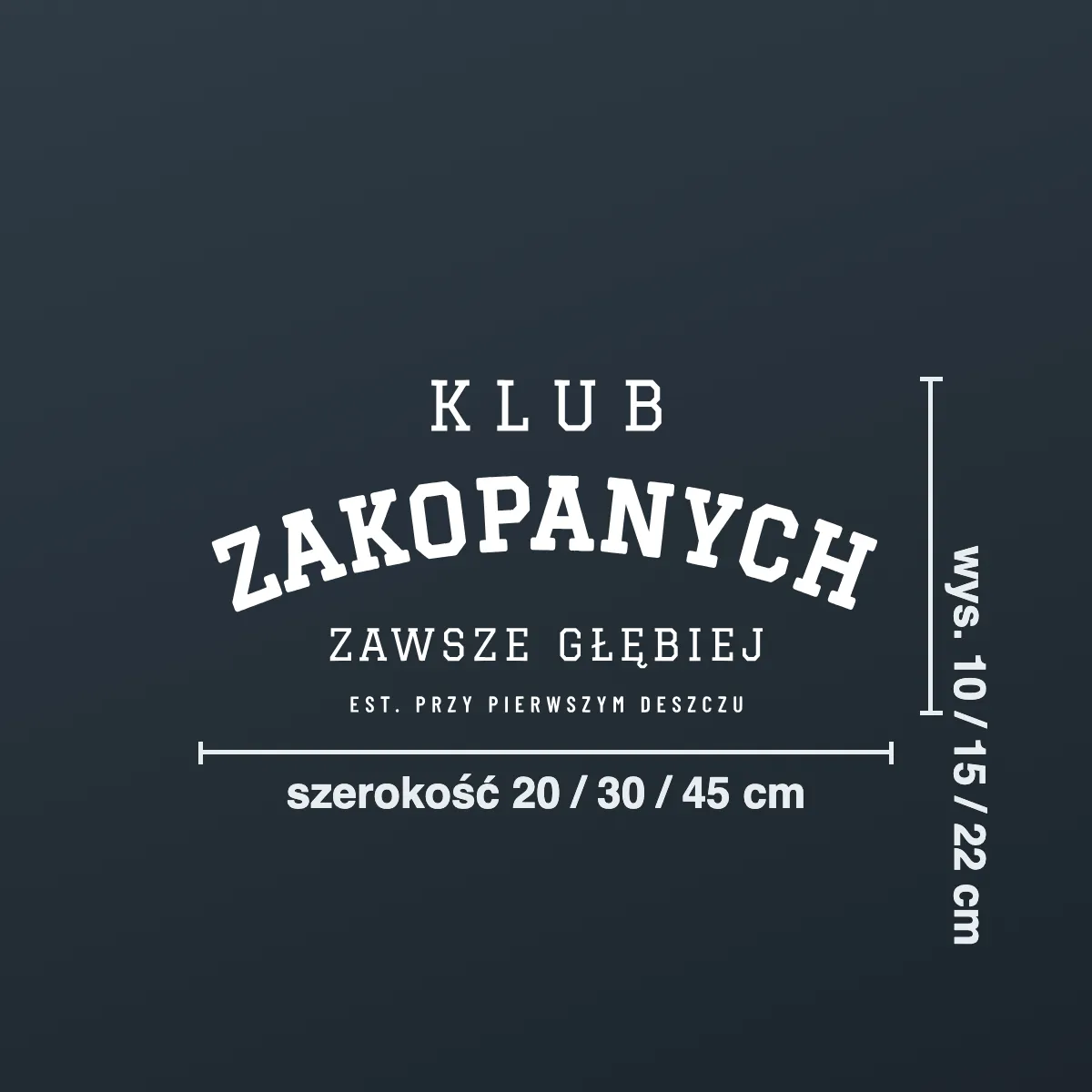 Naklejka offroad „Klub Zakopanych — zawsze głębiej”