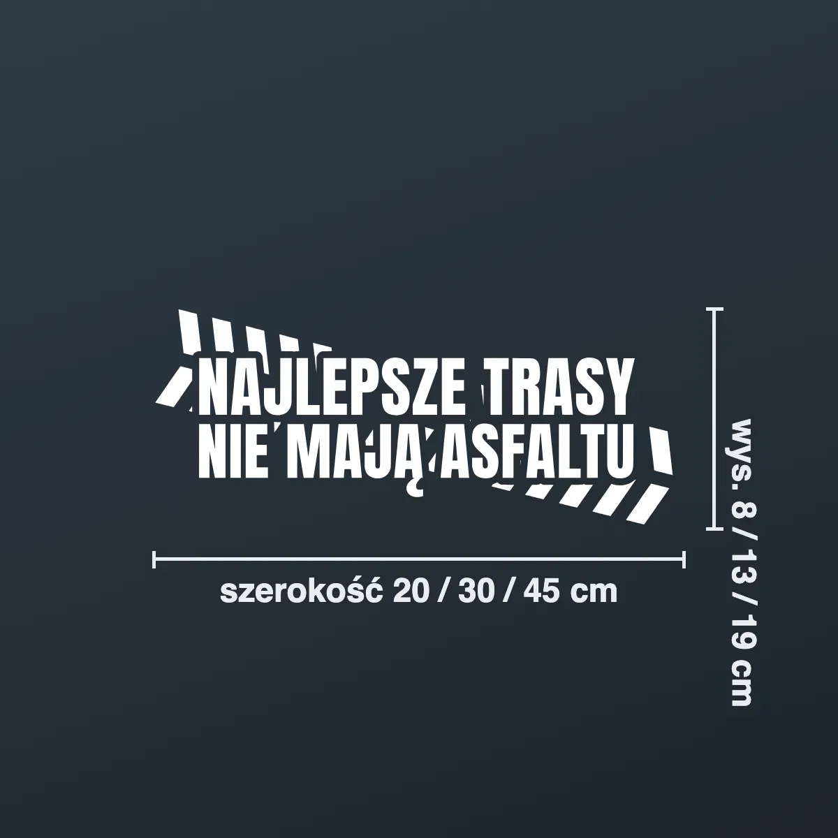 Naklejka offroad „Najlepsze trasy nie mają asfaltu”