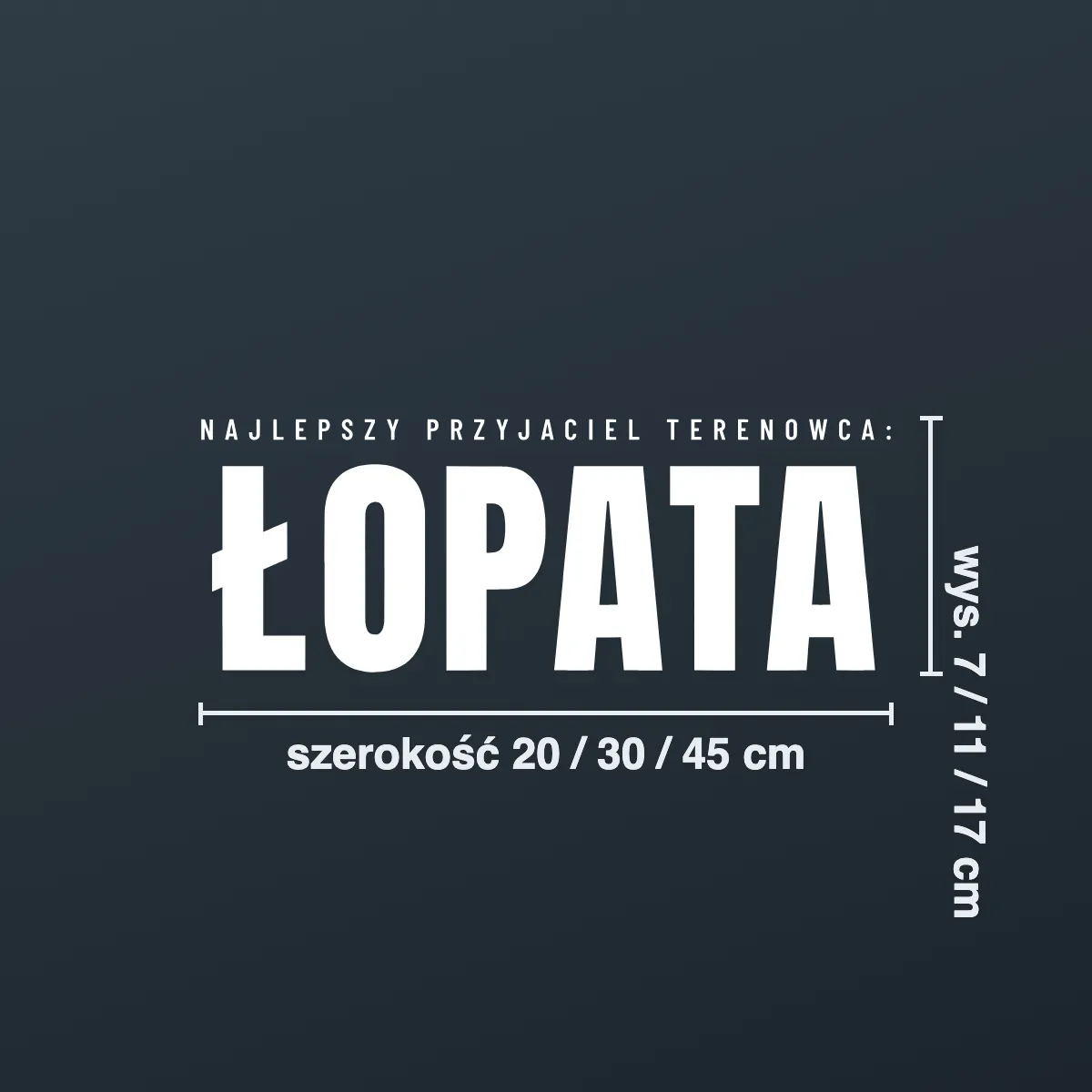 Naklejka offroad „Najlepszy przyjaciel terenowca: łopata”