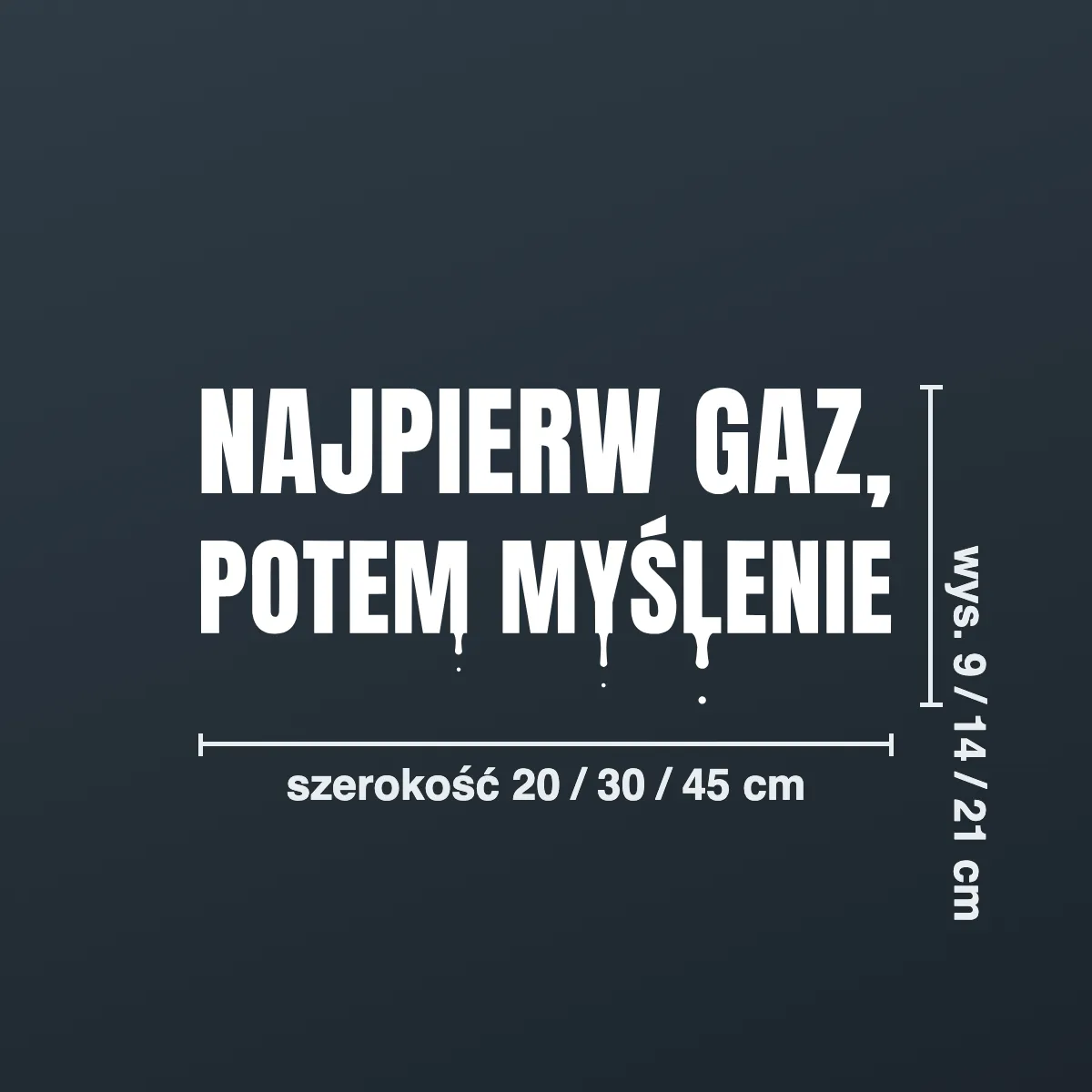 Naklejka offroad „Najpierw gaz, potem myślenie”