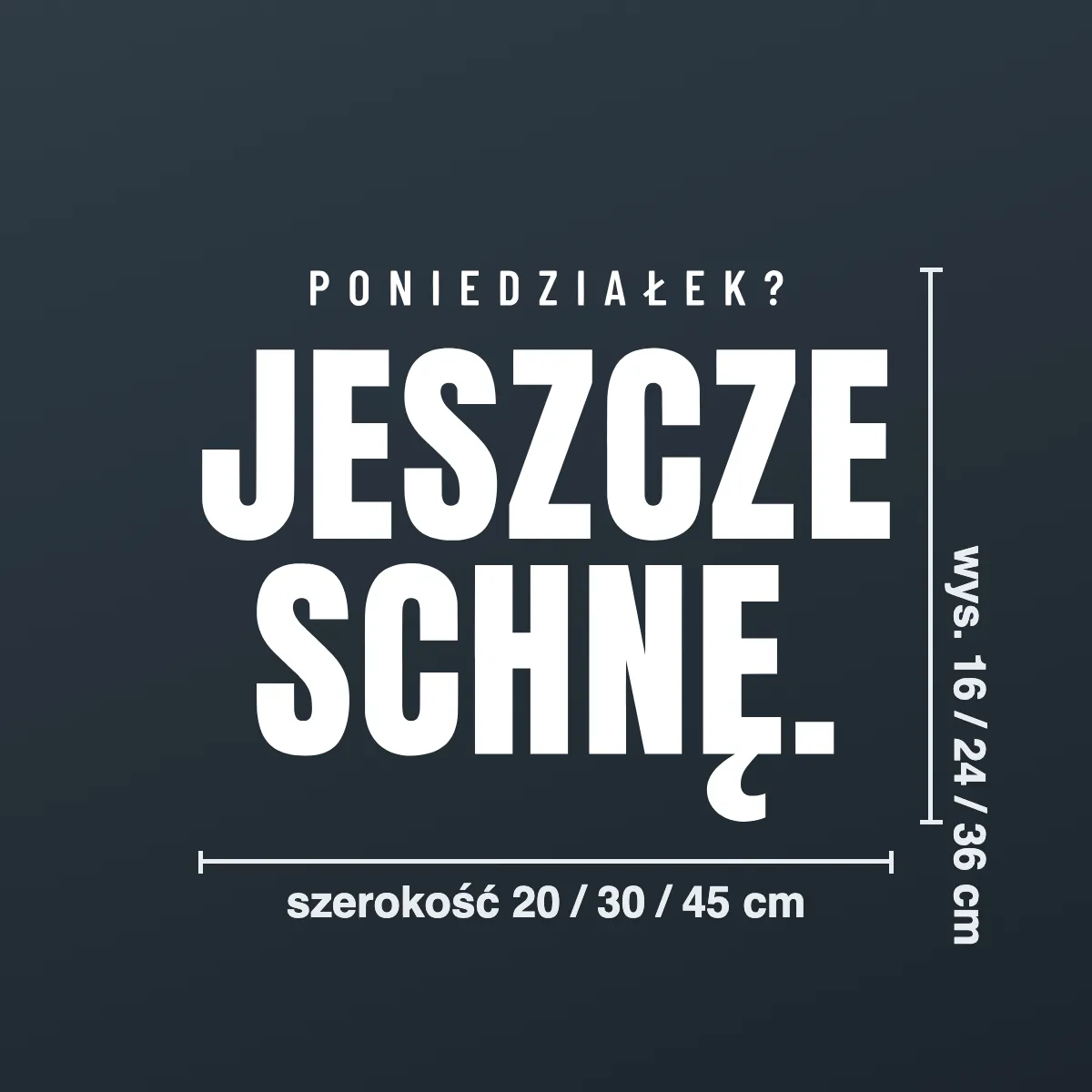 Naklejka offroad „Poniedziałek? Jeszcze schnę.”