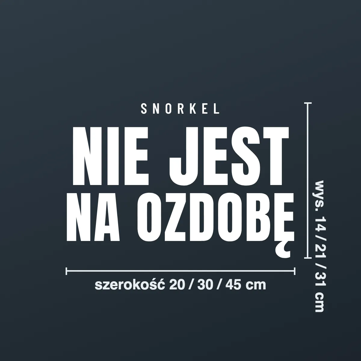 Naklejka offroad „Snorkel nie jest na ozdobę”