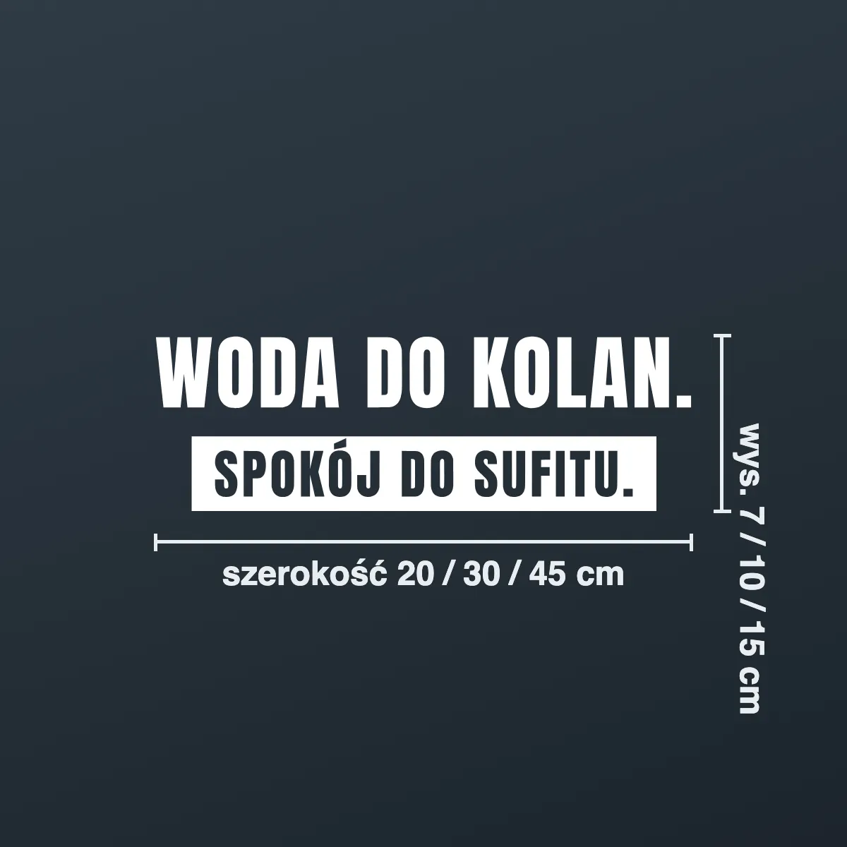 Naklejka offroad „Woda do kolan. Spokój do sufitu.”