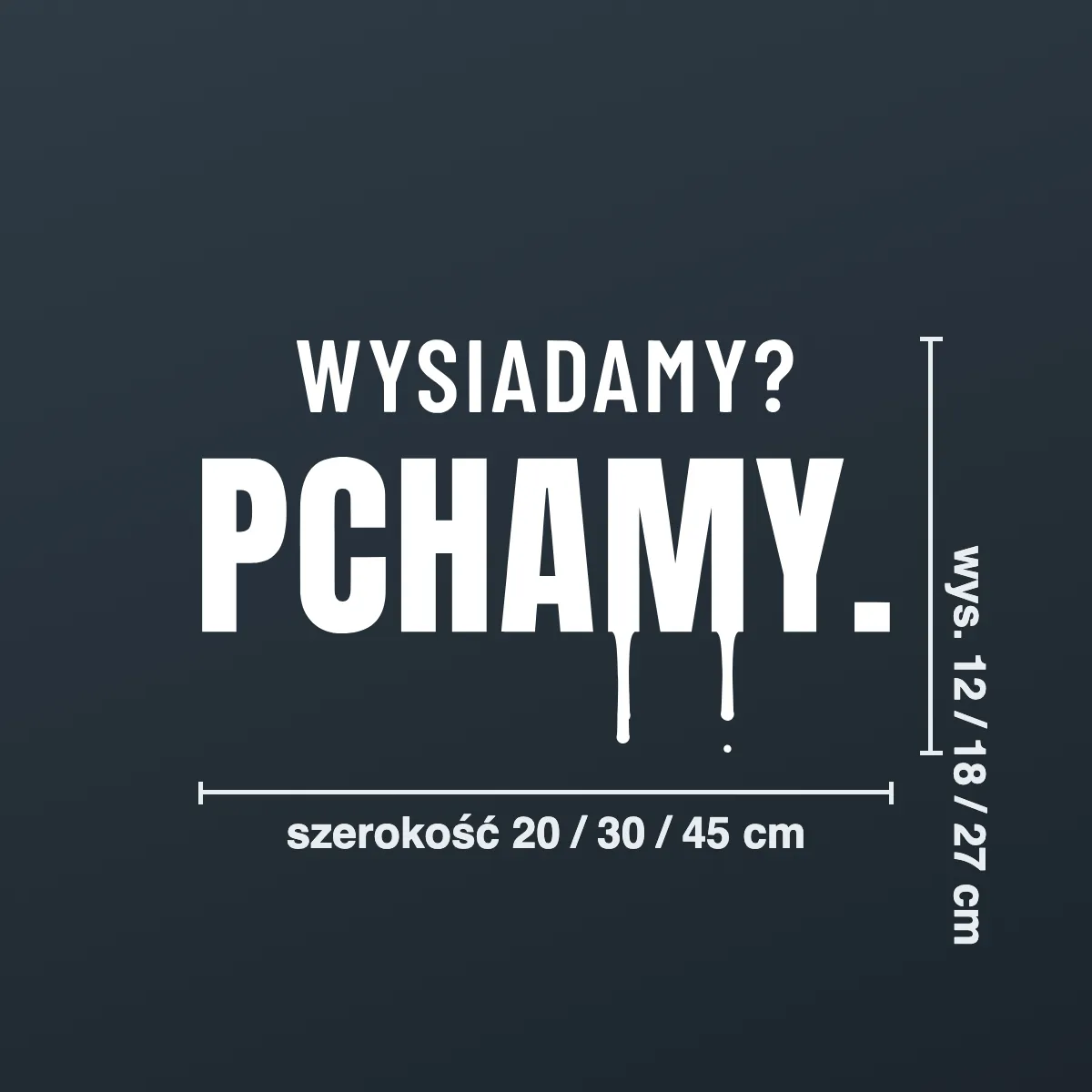 Naklejka offroad „Wysiadamy? Pchamy.”
