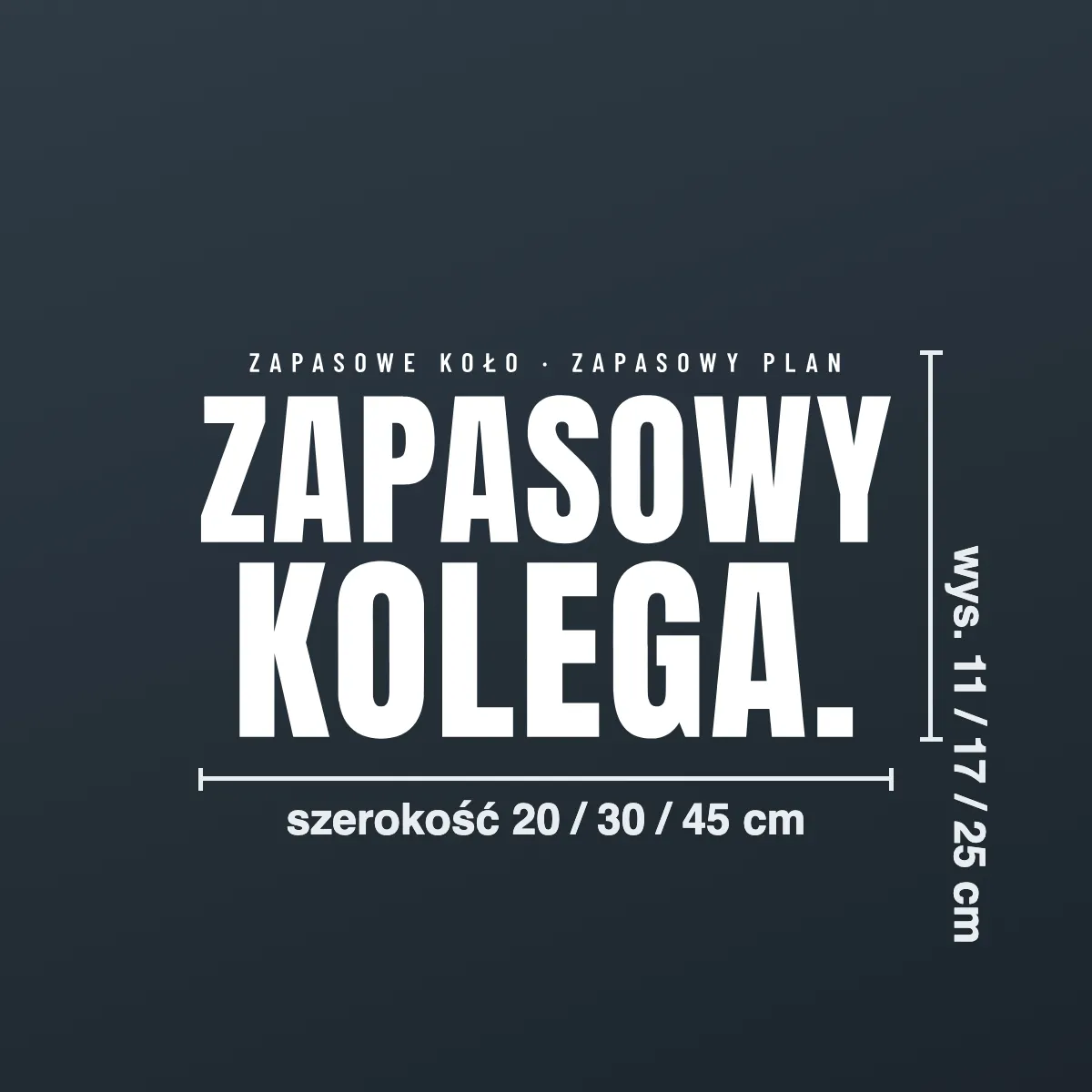Naklejka offroad „Zapasowe koło · zapasowy plan Zapasowy kolega.”