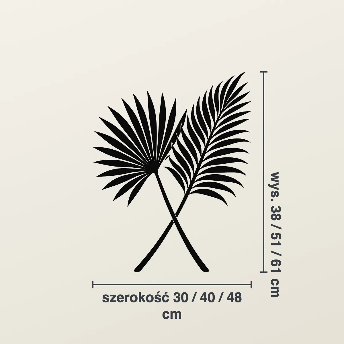 Grafika na ścianę — Palmy – duet liści
