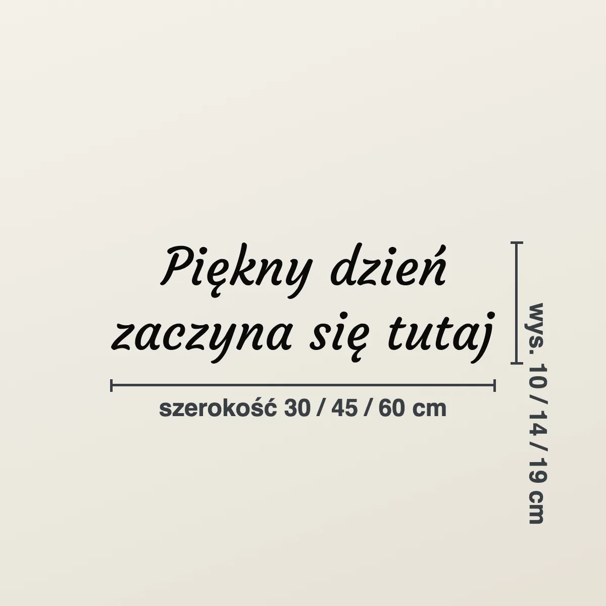 Naklejka do łazienki „Piękny dzień zaczyna się tutaj”