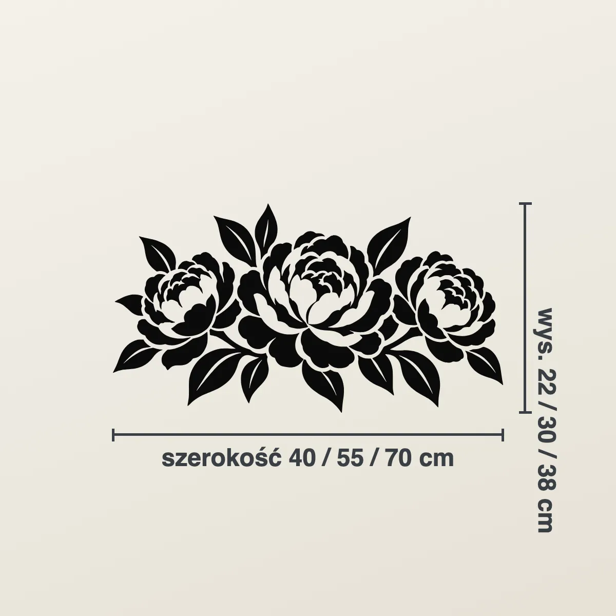 Grafika na ścianę — Piwonie i duże liście
