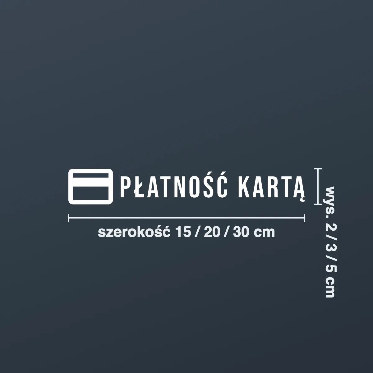 Naklejka informacyjna „Płatność kartą”