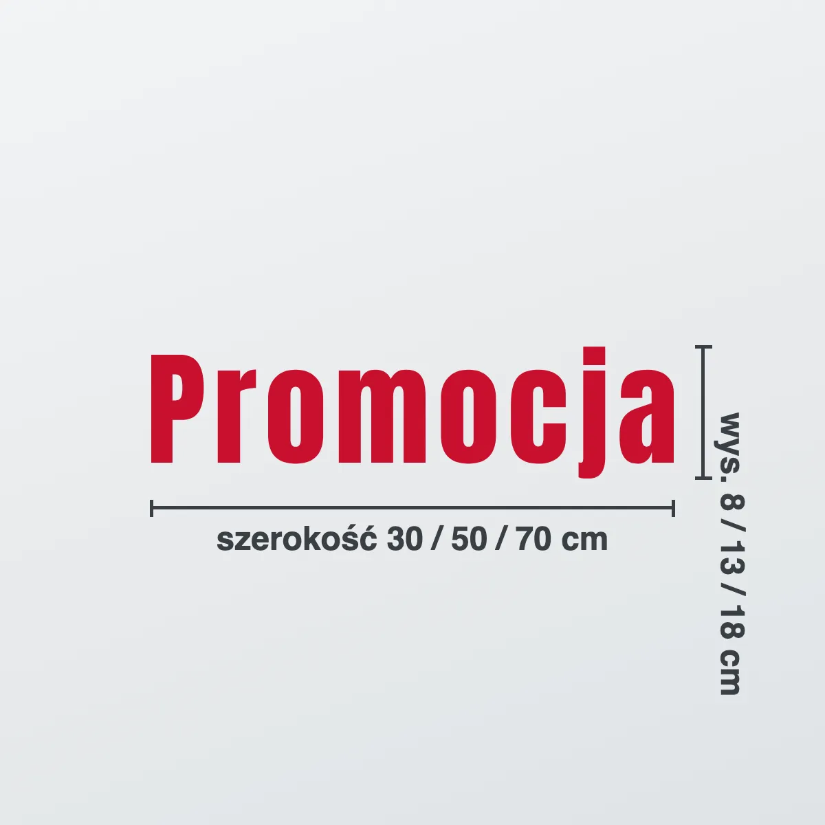 Naklejka informacyjna „Promocja”