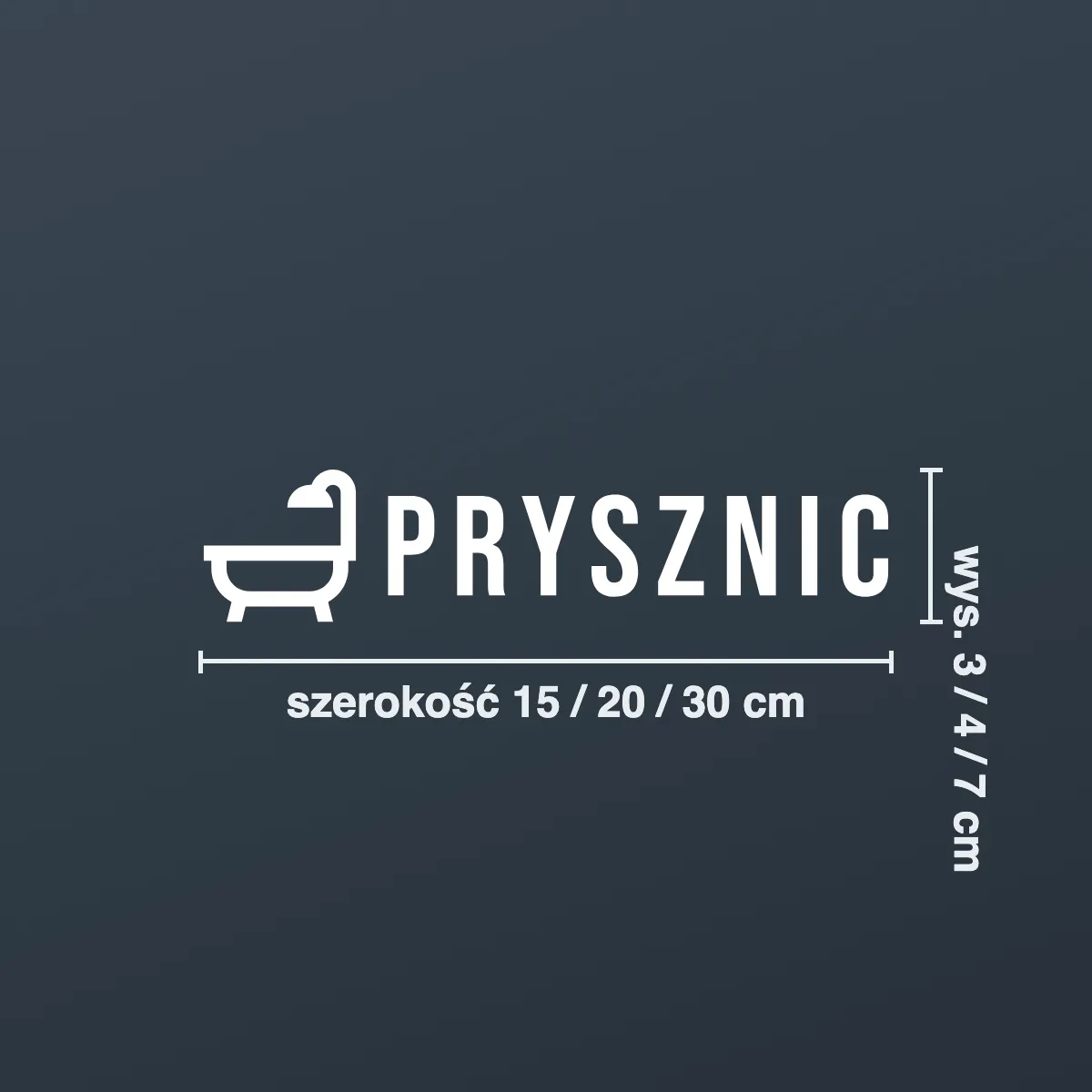 Naklejka informacyjna „Prysznic”