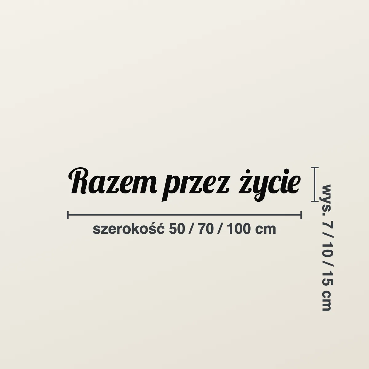 Napis do sypialni „Razem przez życie”