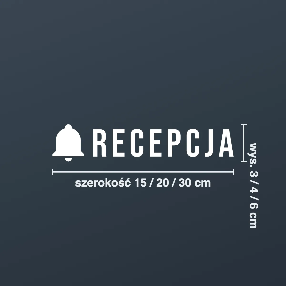Naklejka informacyjna „Recepcja”