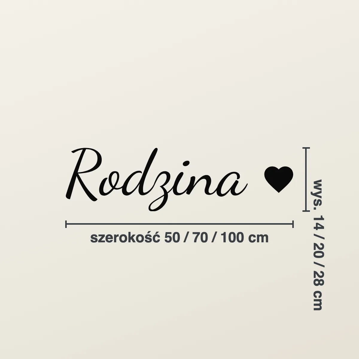 Napis na ścianę „Rodzina”