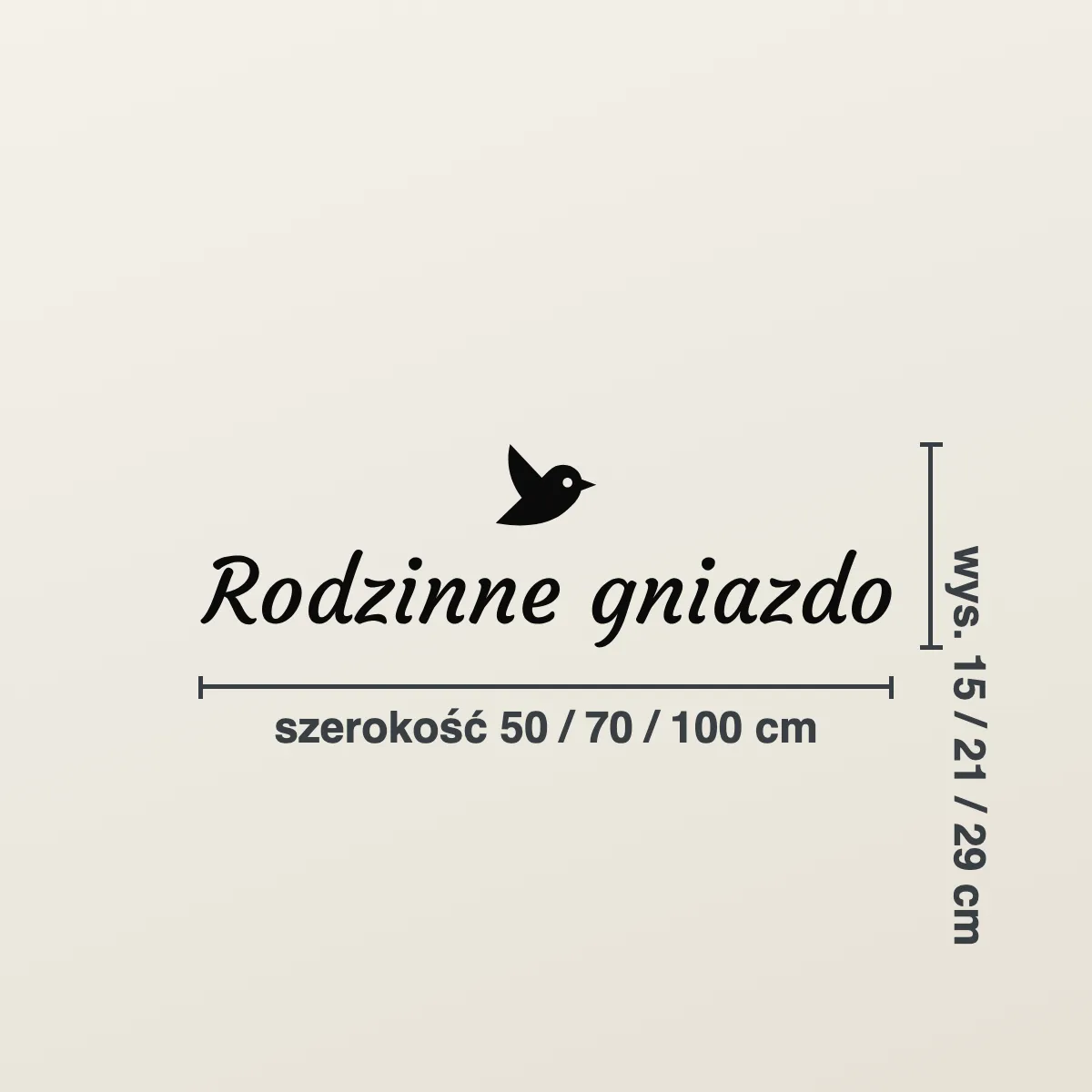 Napis na ścianę „Rodzinne gniazdo”