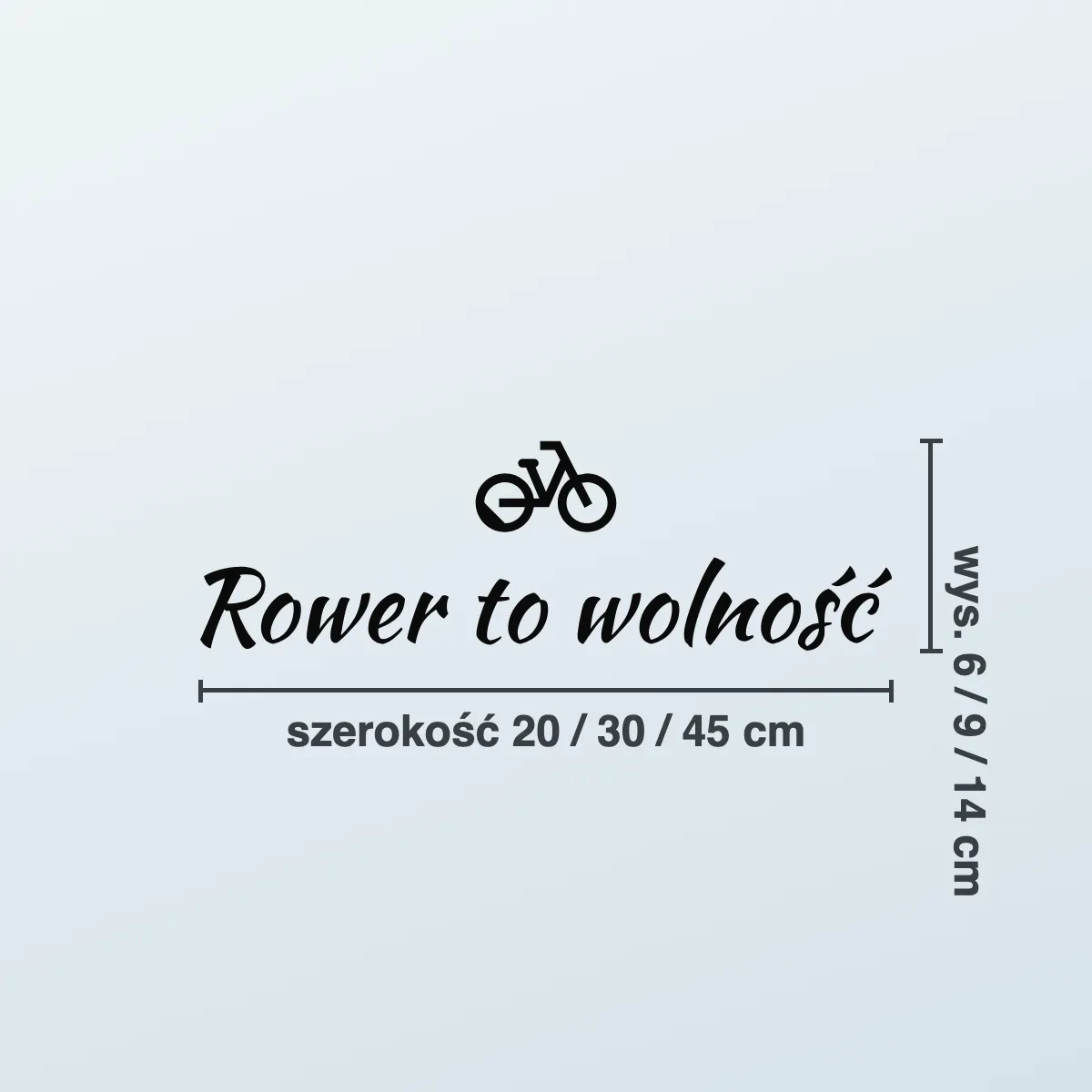 Naklejka sportowa „Rower to wolność”