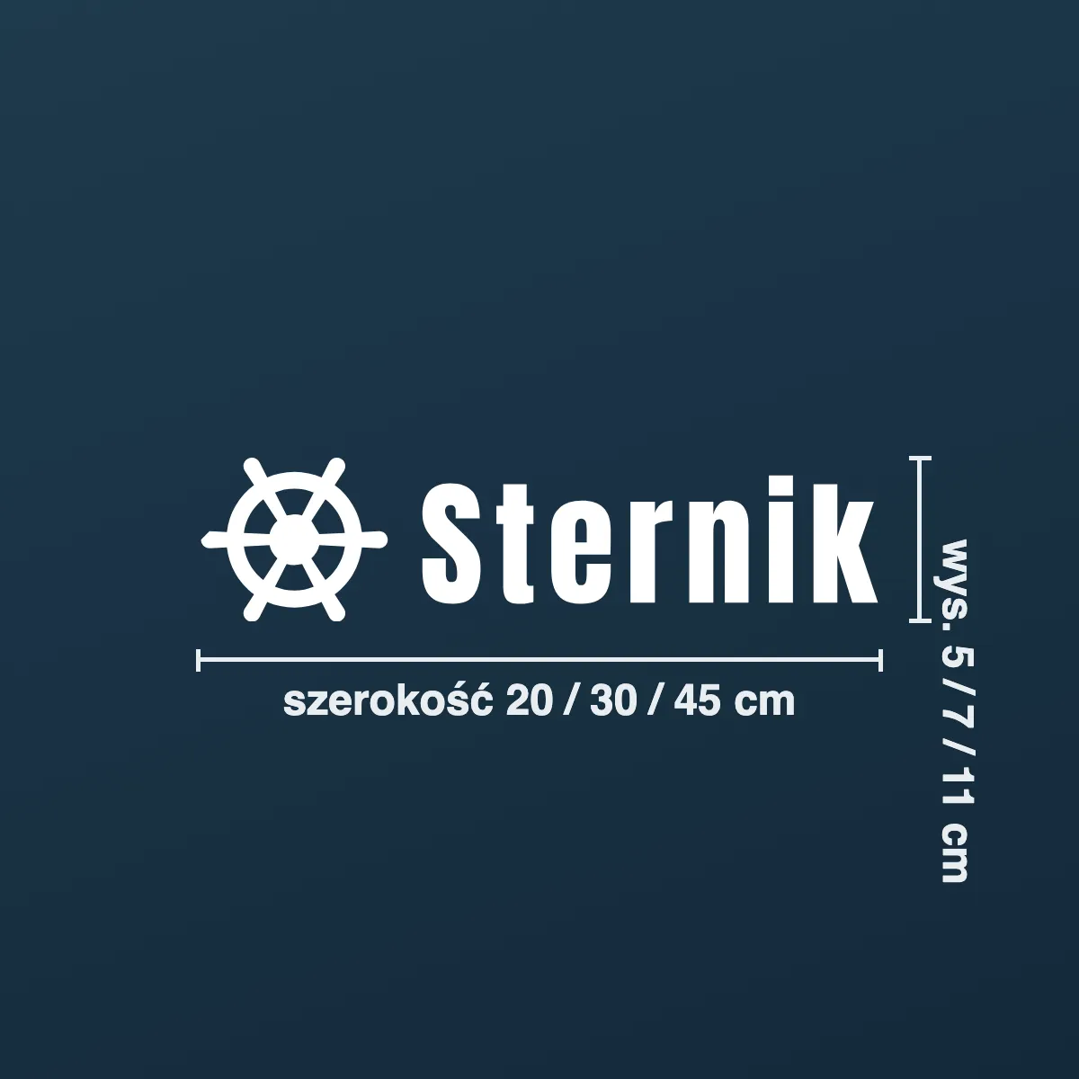 Naklejka „Sternik” dla wędkarza i żeglarza