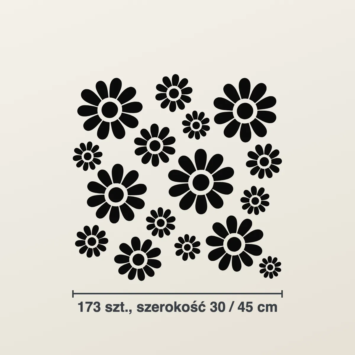 Grafika na ścianę — Stokrotki – rozrzucone kwiaty