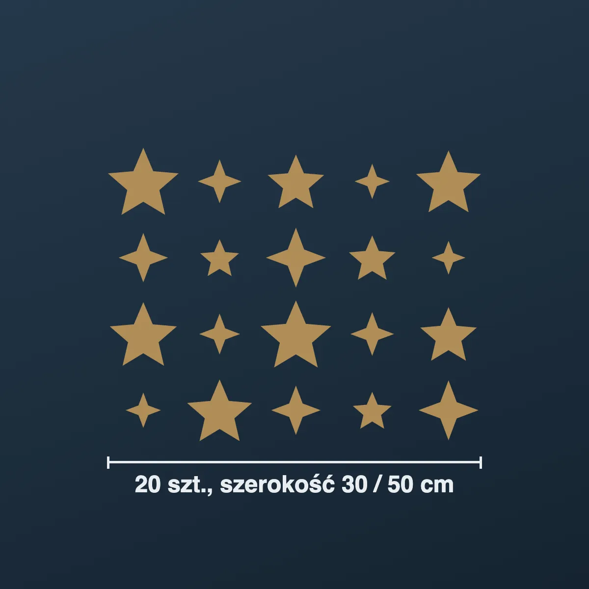 Naklejki świąteczne na okno: gwiazdki świąteczne (20 szt.)