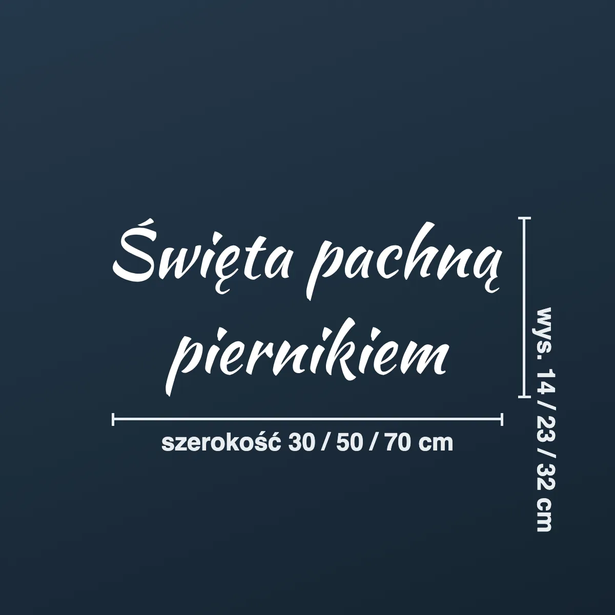 Naklejka świąteczna na okno „Święta pachną piernikiem”