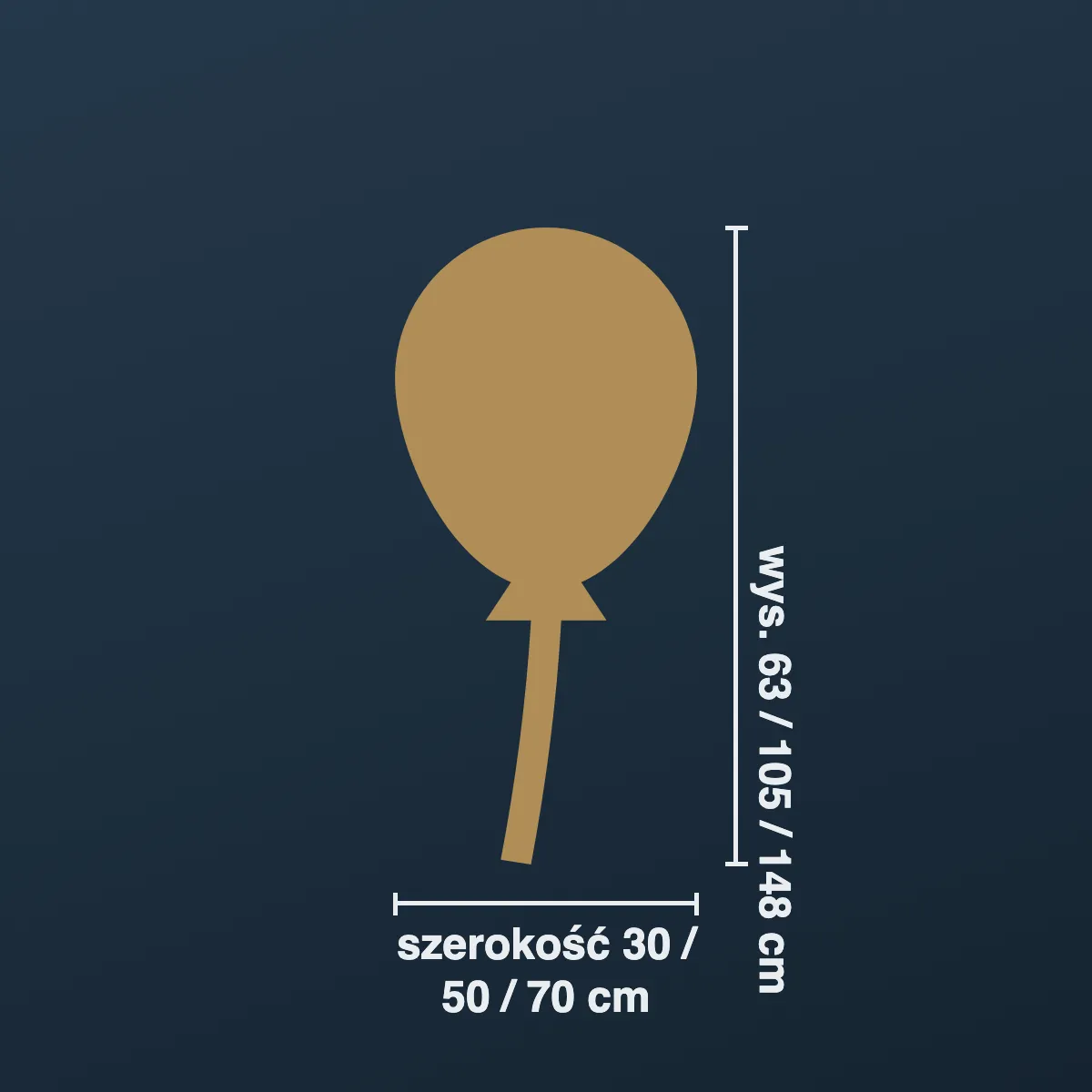 Naklejka sylwestrowa — balon