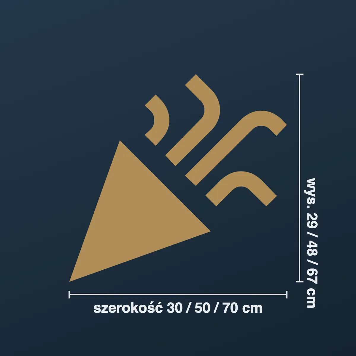 Naklejka sylwestrowa — konfetti