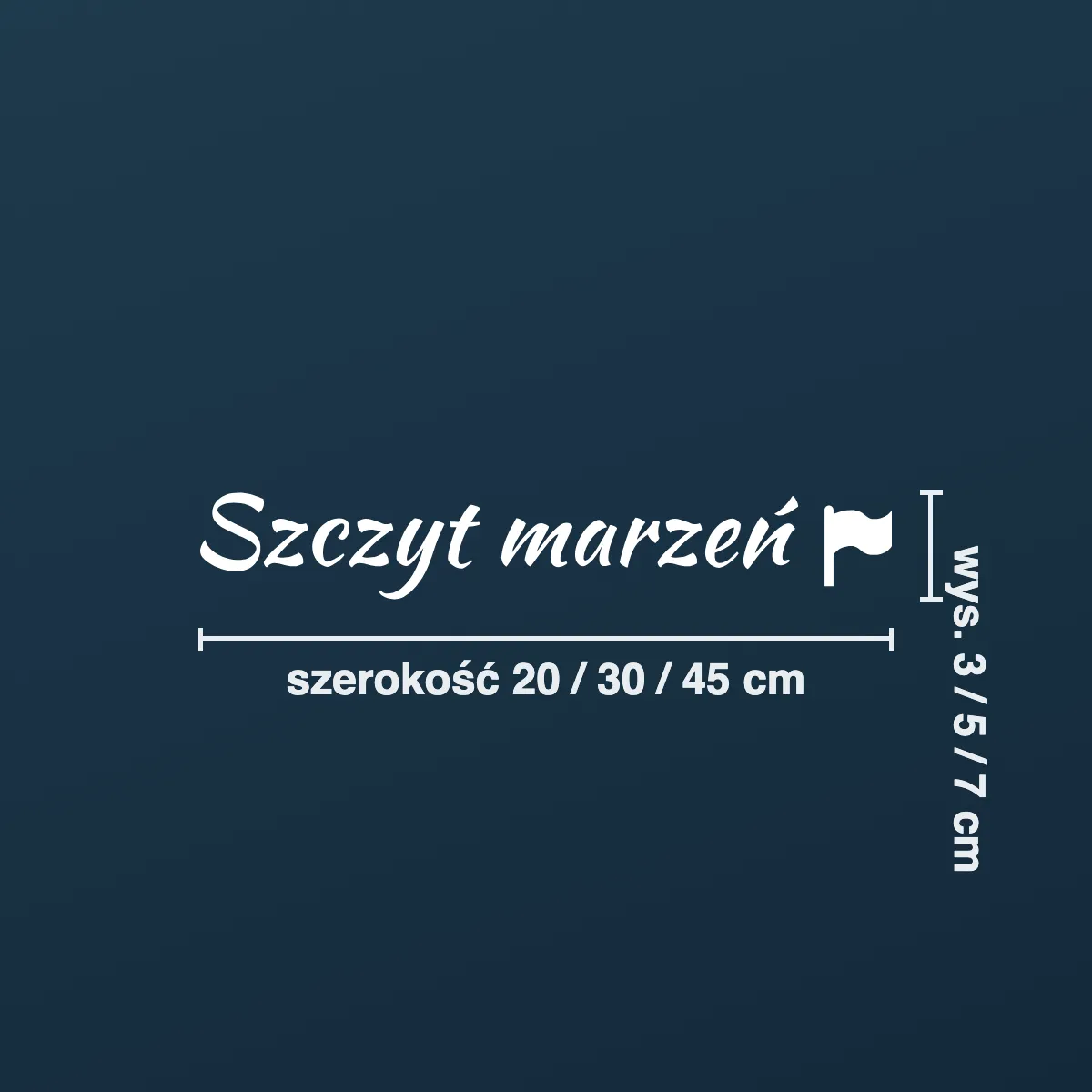 Naklejka „Szczyt marzeń” dla miłośnika gór