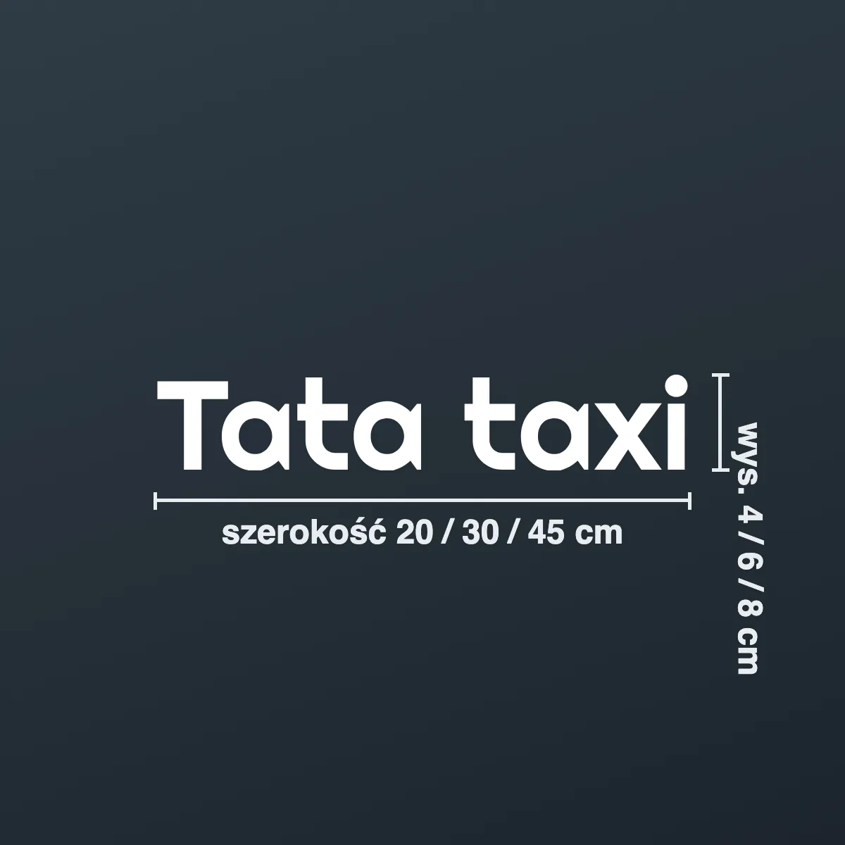 Śmieszna naklejka na auto „Tata taxi”