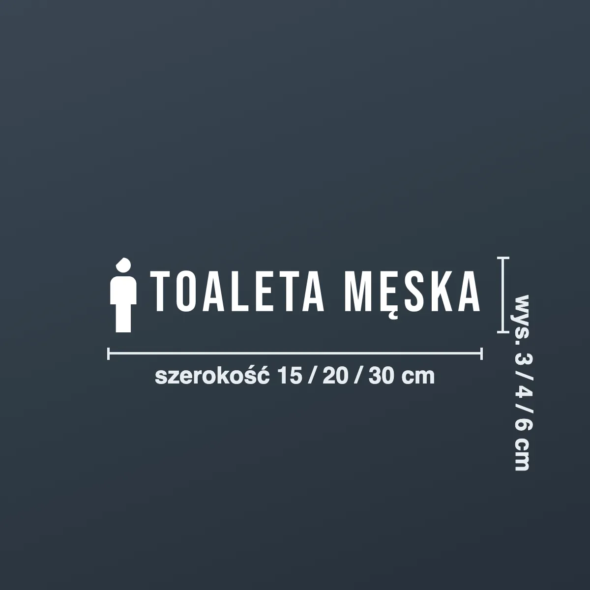 Naklejka informacyjna „Toaleta męska”