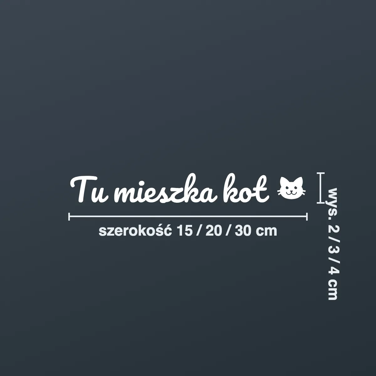 Naklejka „Tu mieszka kot”