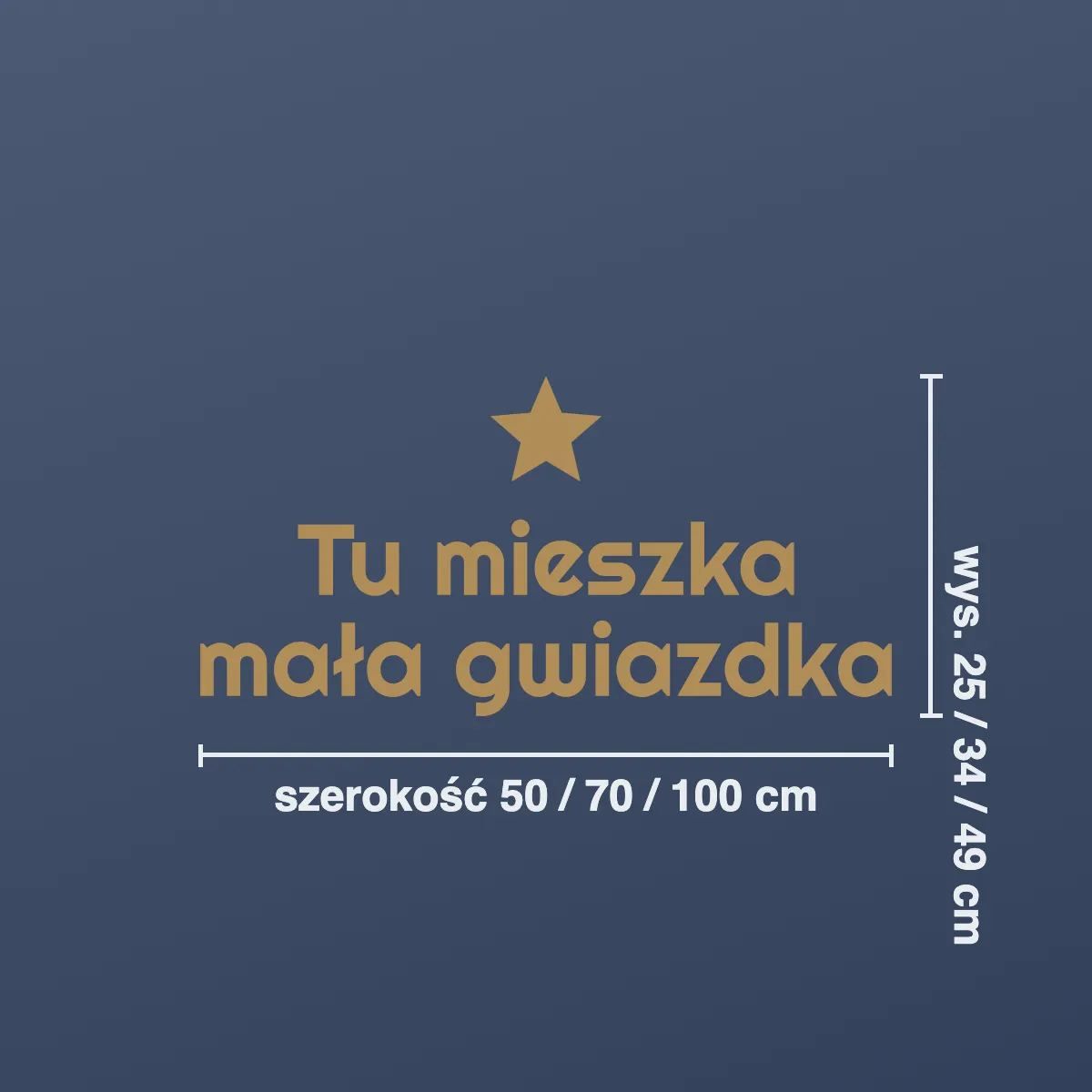 Naklejka do pokoju dziecka „Tu mieszka mała gwiazdka”