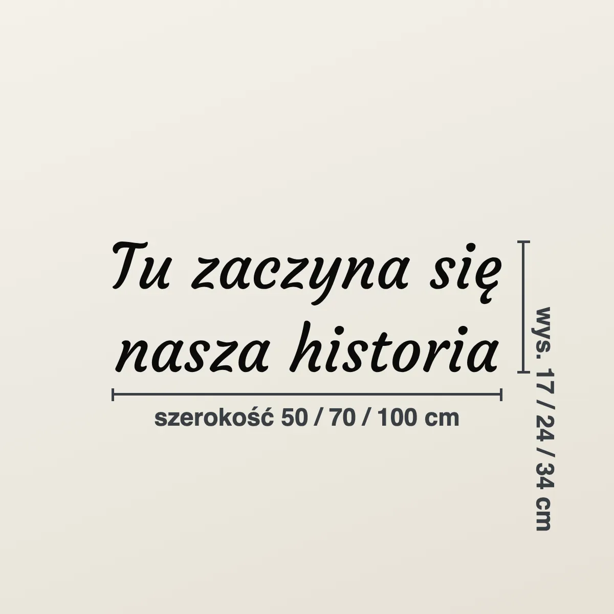 Napis na ścianę „Tu zaczyna się nasza historia”