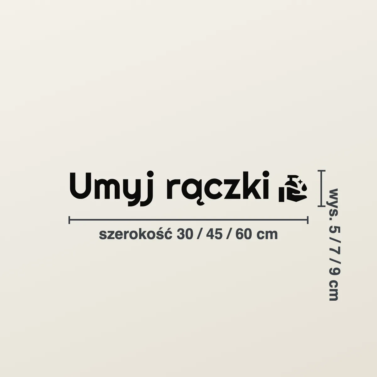 Naklejka do łazienki „Umyj rączki”
