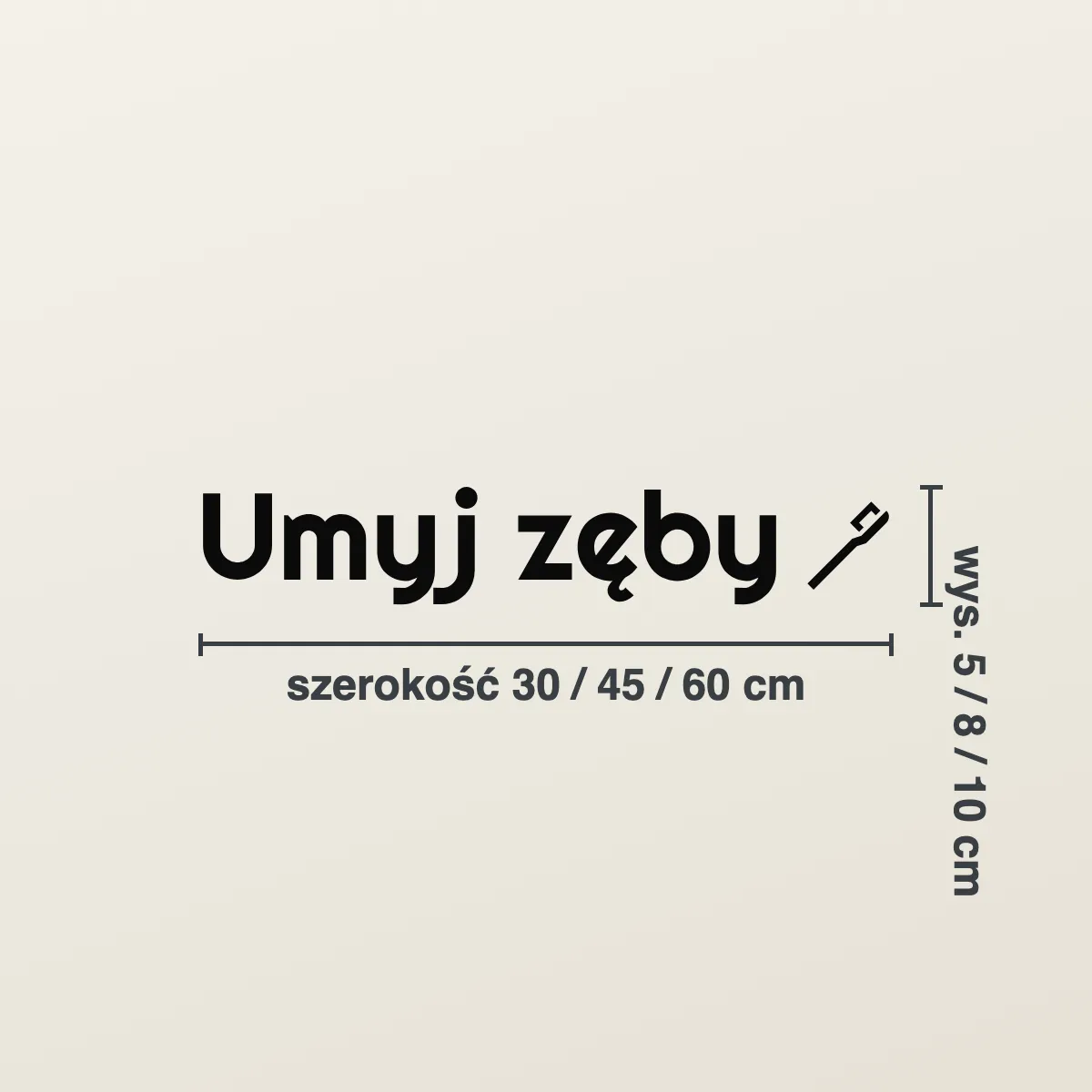 Naklejka do łazienki „Umyj zęby”