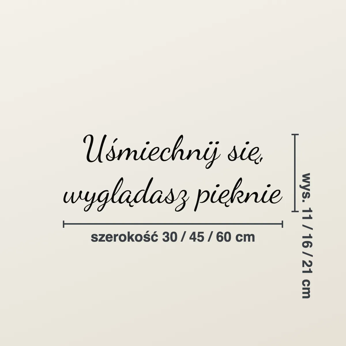 Naklejka do łazienki „Uśmiechnij się, wyglądasz pięknie”