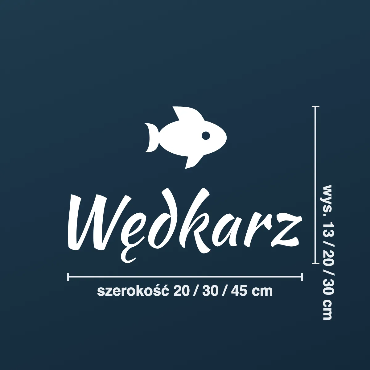 Naklejka „Wędkarz” dla wędkarza i żeglarza